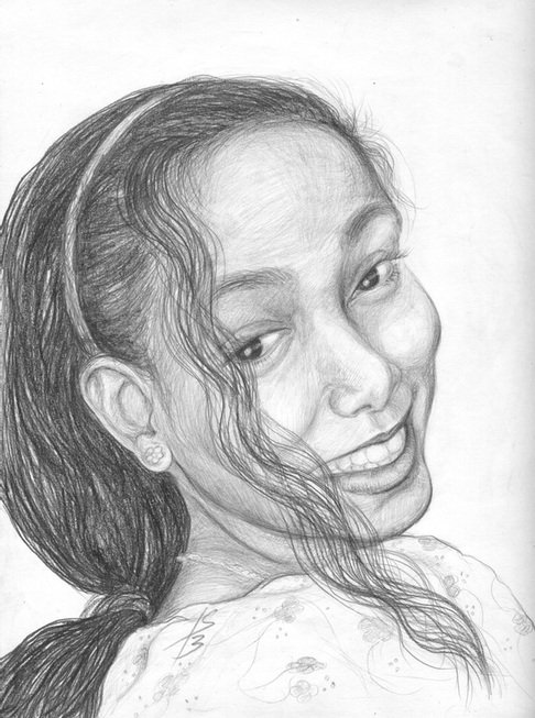 "Olla", Iman Shaggag 2013 pencil on paper 12*9 inch
(30.5*20.5 cm)