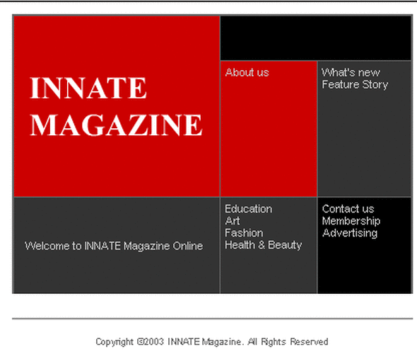 Screen shot for the website.