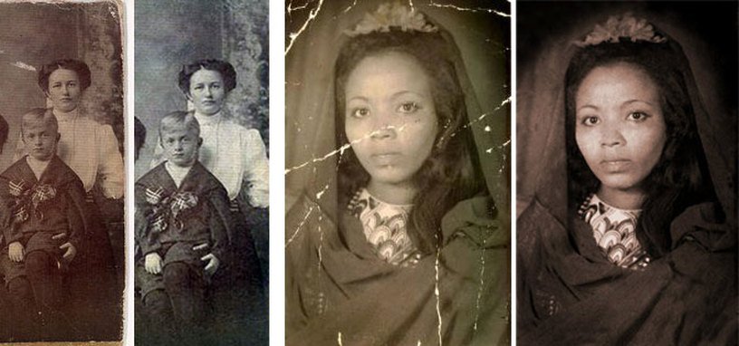 Photo restoration samples