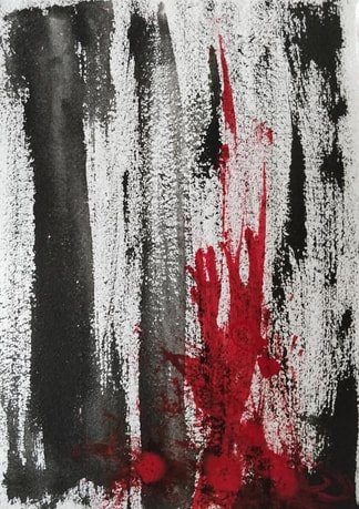 "Sudan", Iman Shaggag, June 2019, ink and acrylic ink on paper، Khartoum, Sudan