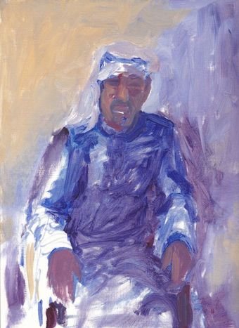 20 min, Iman Shaggag, 2015 oil on paper, 22 x30 cm