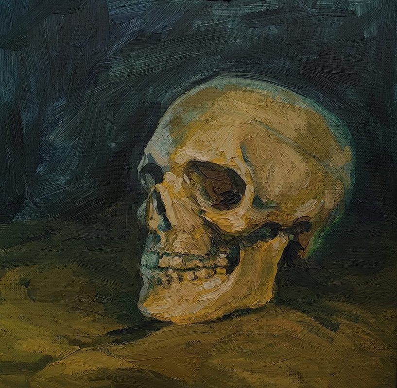 Lived and loved, 2024, oil colours on linen canvas, 20x20 cm